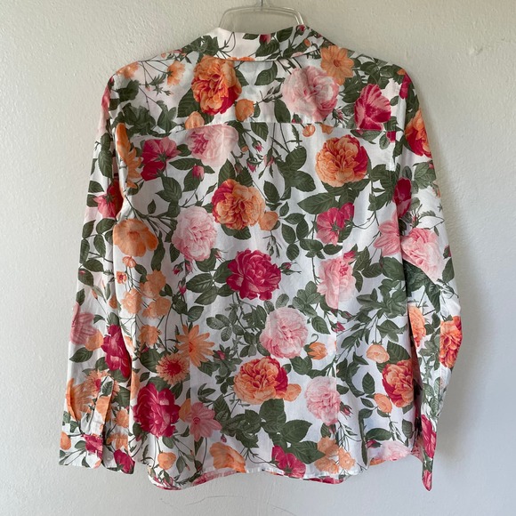 Talbots L/P  Floral Buttondown top - Picture 5 of 8